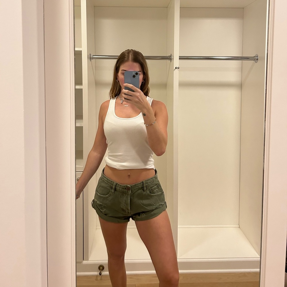 Bandits Low Waist Denim Shorts Super Khaki